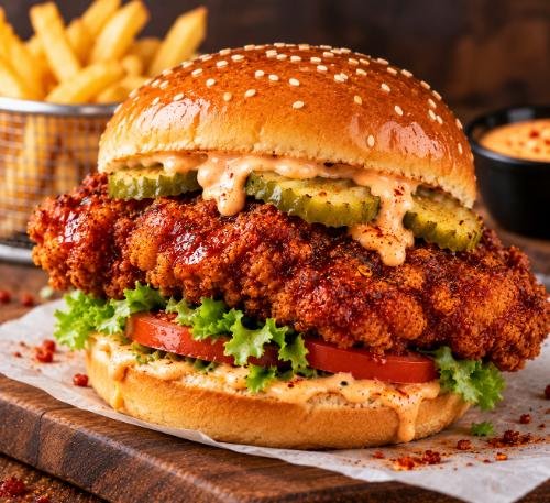 Nashville Fried Chicken Burger