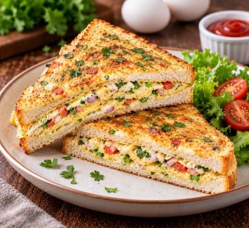 Double Egg Bread Omelet