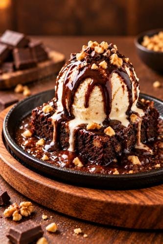 Brownie with Ice-cream
